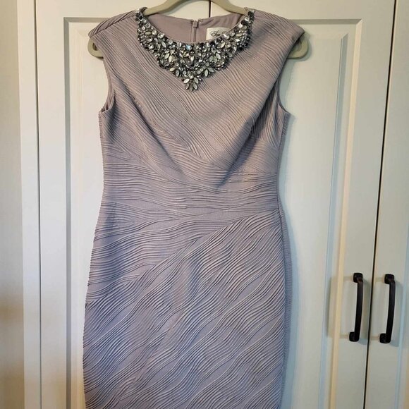 Eliza J Silver Cocktail Dress - Size 6 Petite - Picture 1 of 3